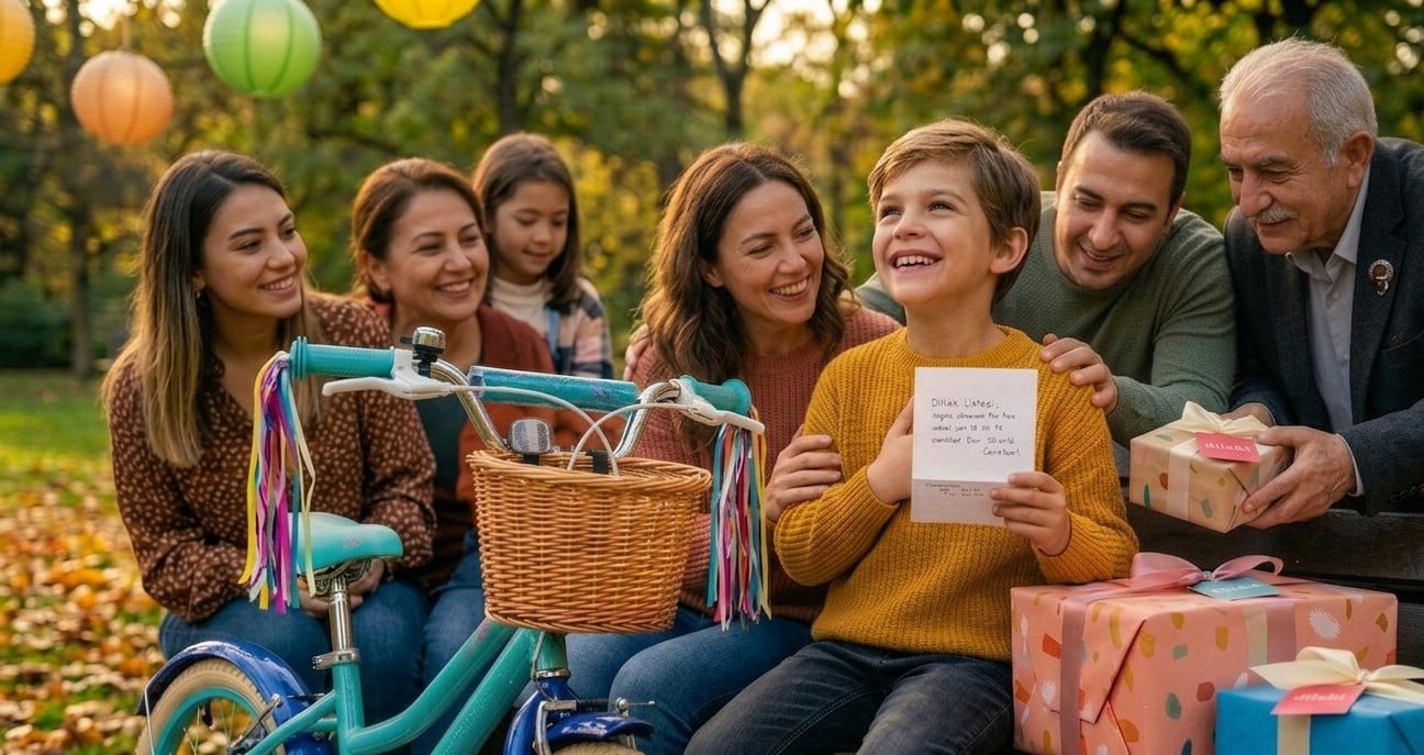 Hediyelerini açan mutlu kadın — dilebi dilek listesi