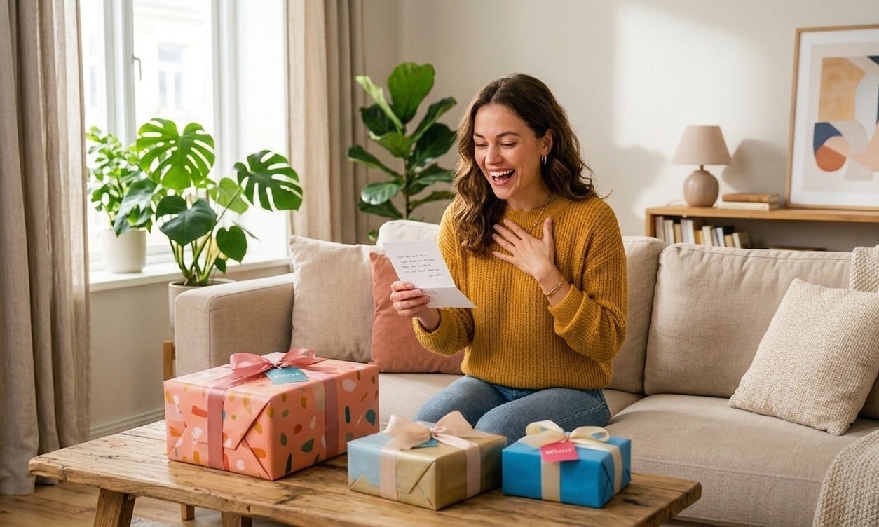 Aile ile birlikte hediye kutlaması — dilebi ile tam isabet hediyeler